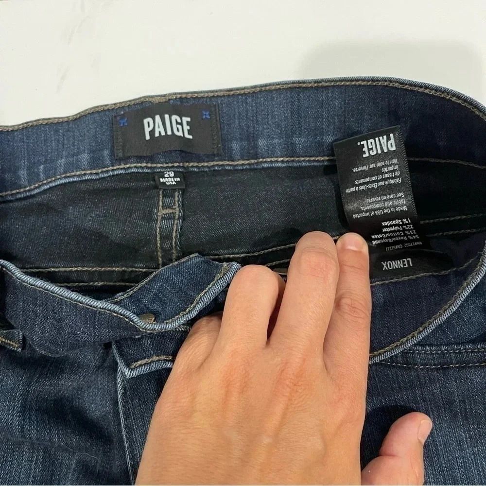 Paige Lennox dark wash jeans. Size 29, 30” inseam. - Picture 6 of 7